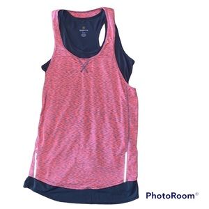 Racerback Tank Size S. Double layered Racerback Women’s Small Apricot & Gray